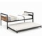 Metal Twin Metal Daybed with Trundle, Space-Saving and Industrial Style
